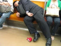 Sleeping On The Subway 13